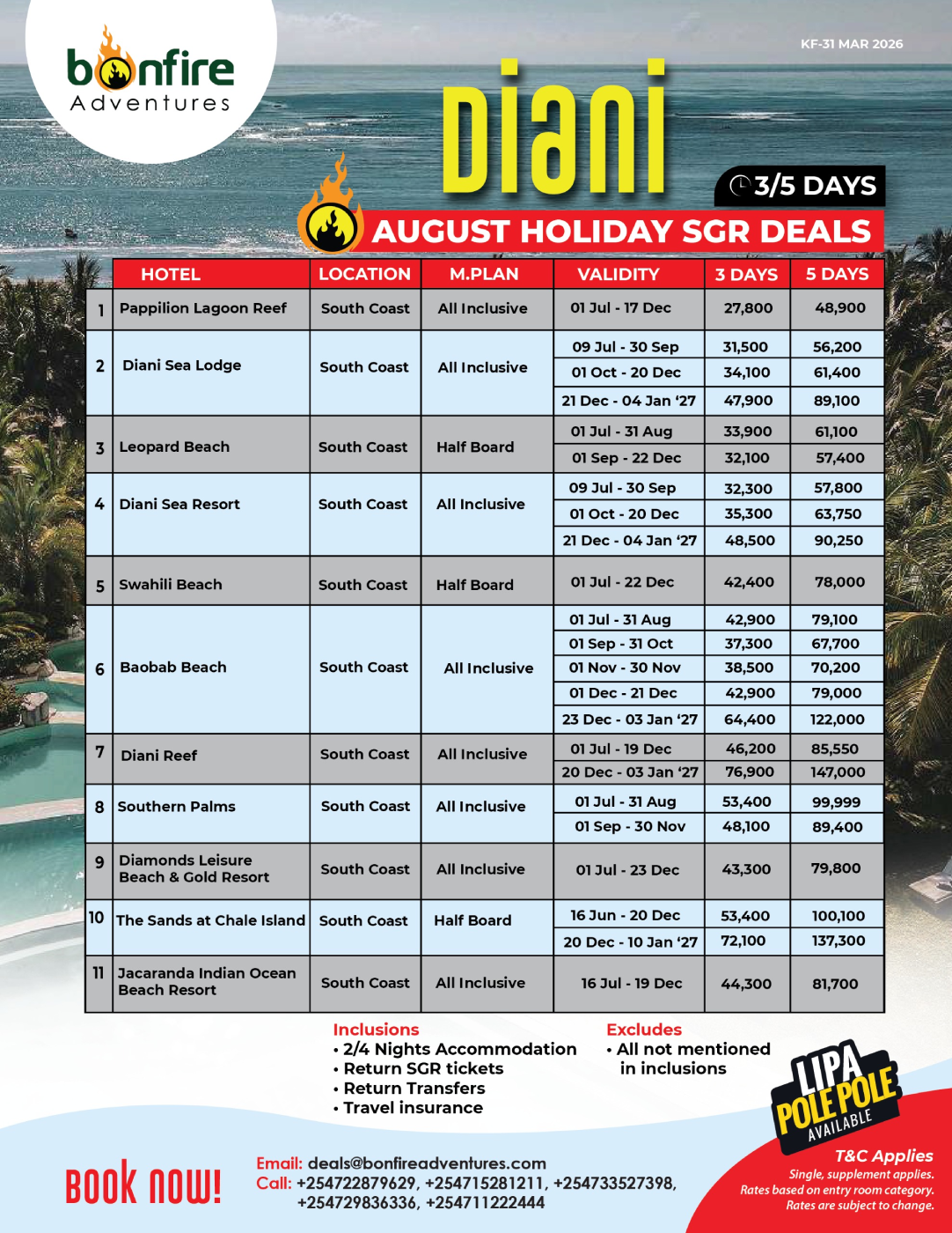 Diani August 2026